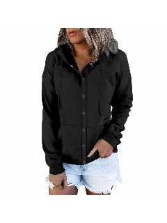 Hooded Drawstring Cardigan Long Sleeve Sweatshirt