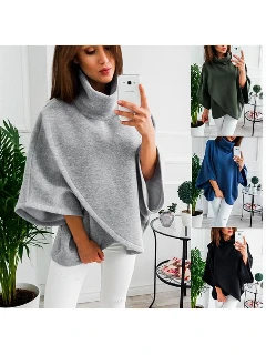 Sweater fleece cape