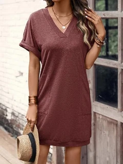 Short sleeve loose dress