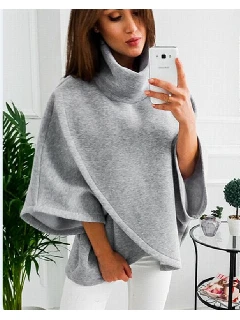 Sweater fleece cape